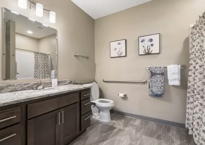 bathroom in assisted living facility